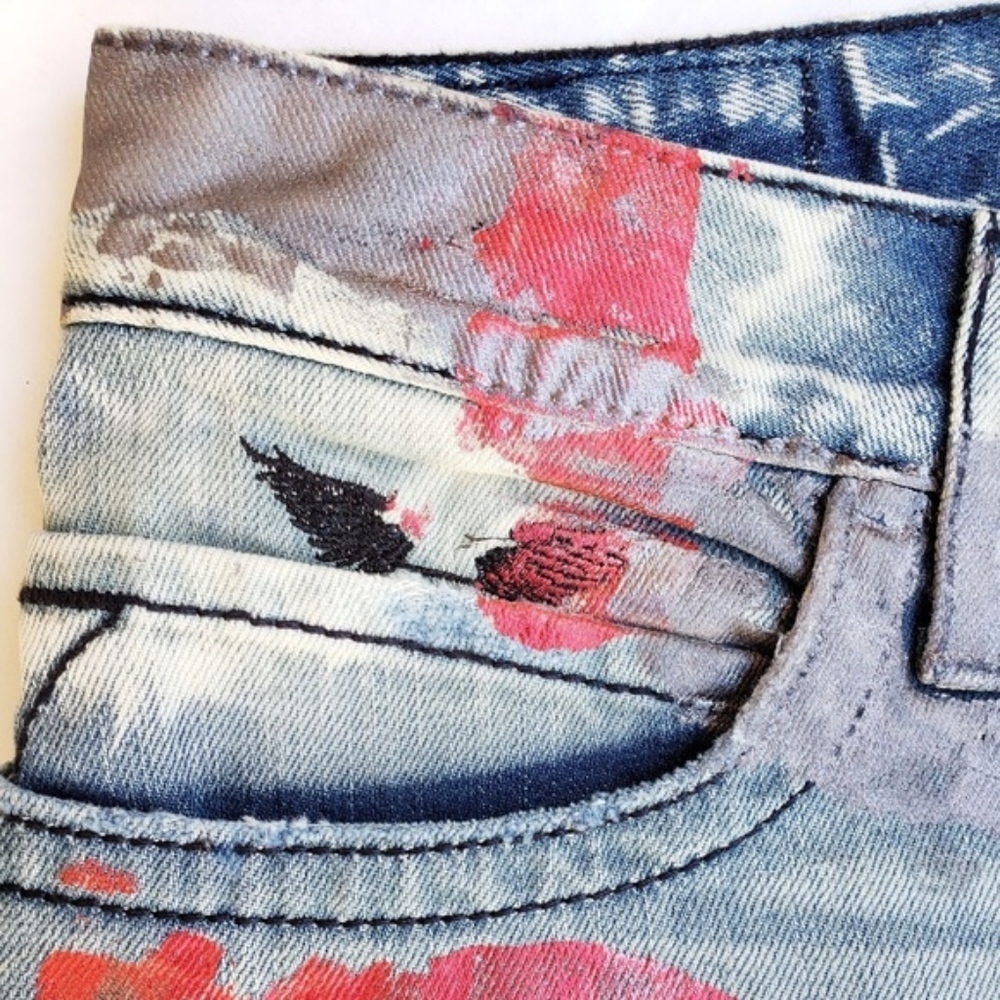 NEW ROBIN'S JEAN Straight Leg Coated Jeans SZ 44 - Picture 5 of 7